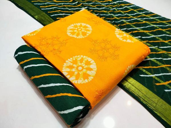 Nemi Wax Batik Leriyu With Work Vol-7 Cotton Designer Dress Material